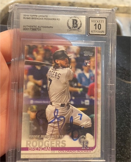 2019 Topps Update #US45 Brendan Rodgers — front