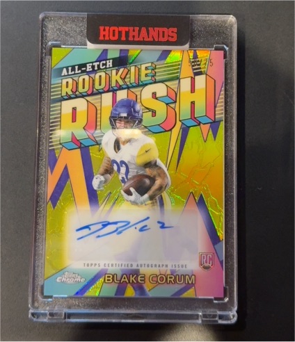 2024 Topps Chrome #RRA-BC Blake Corum All-Etch Rookie Rush Auto — front