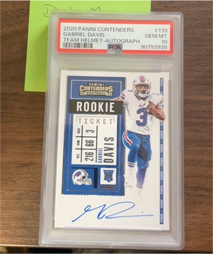 2020 Panini Contenders #139 Gabriel Davis — front