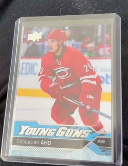 2016-17 Upper Deck #210 Sebastian Aho Young Guns — front