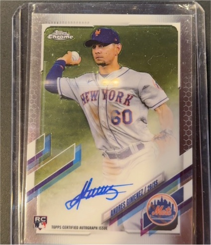2021 Topps Chrome #RA-AG Andres Gimenez Rookie Autographs — front
