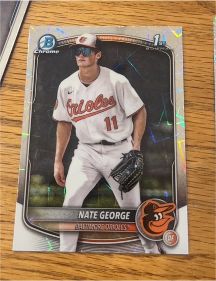 2025 Bowman Chrome #BCP-184 Nate George — front