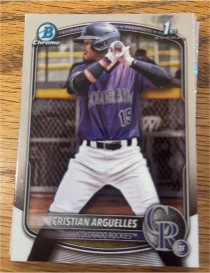 2025 Bowman Chrome #BCP-220 Cristian Arguelles — front