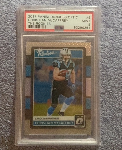 2017 Panini Donruss Optic #5 Christian McCaffrey The Rookies — front