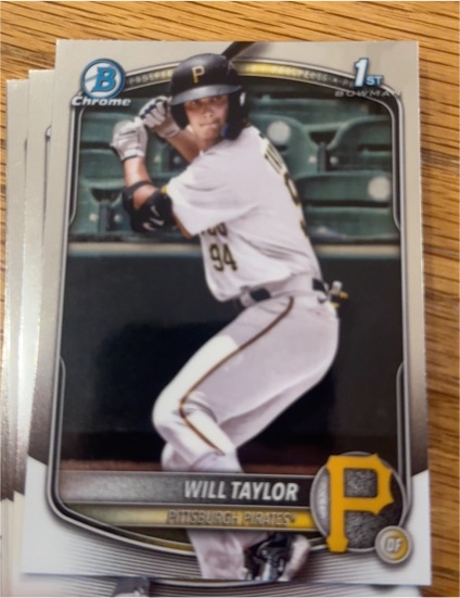 2025 Bowman Chrome #BCP-179 Will Taylor — front