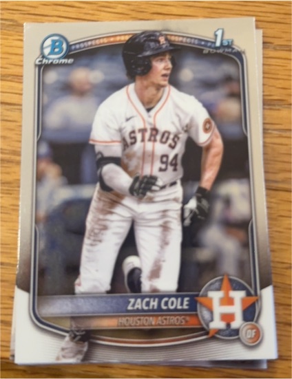 2025 Bowman Chrome #BCP-244 Zach Cole — front