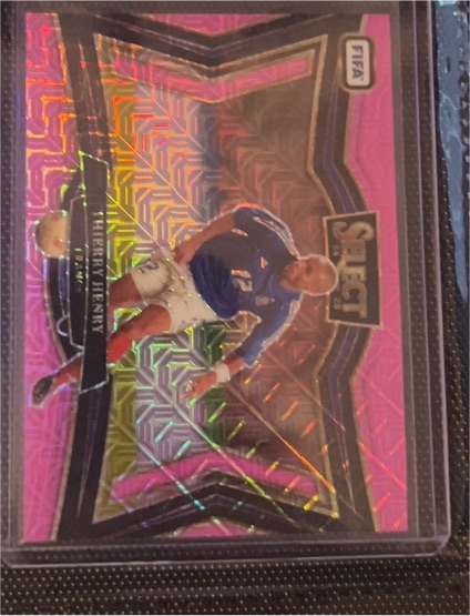 2024-25 Panini Select FIFA Thierry Henry Pink Mojo Prizm Field Level — front