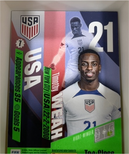 2024 Panini Copa America #7 Timothy Weah — front