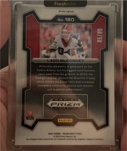 2024 Panini Prizm Draft Picks #180 Ladd McConkey — front