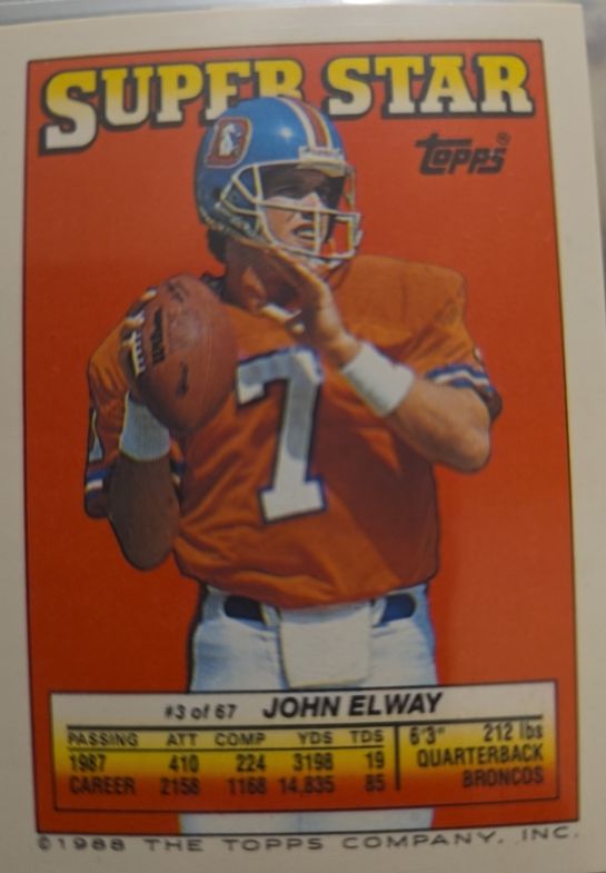 1988 Topps #3 John Elway — front
