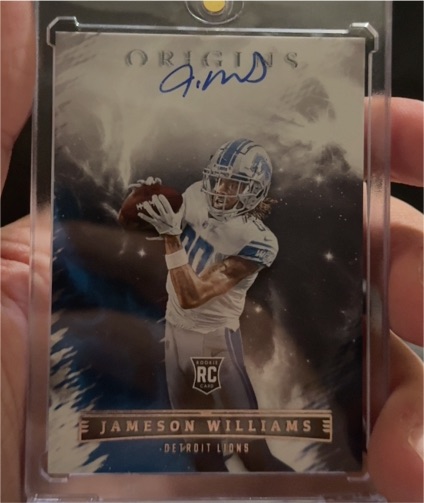 2022 Panini Origins #Jameson Williams Rookie Autograph — front