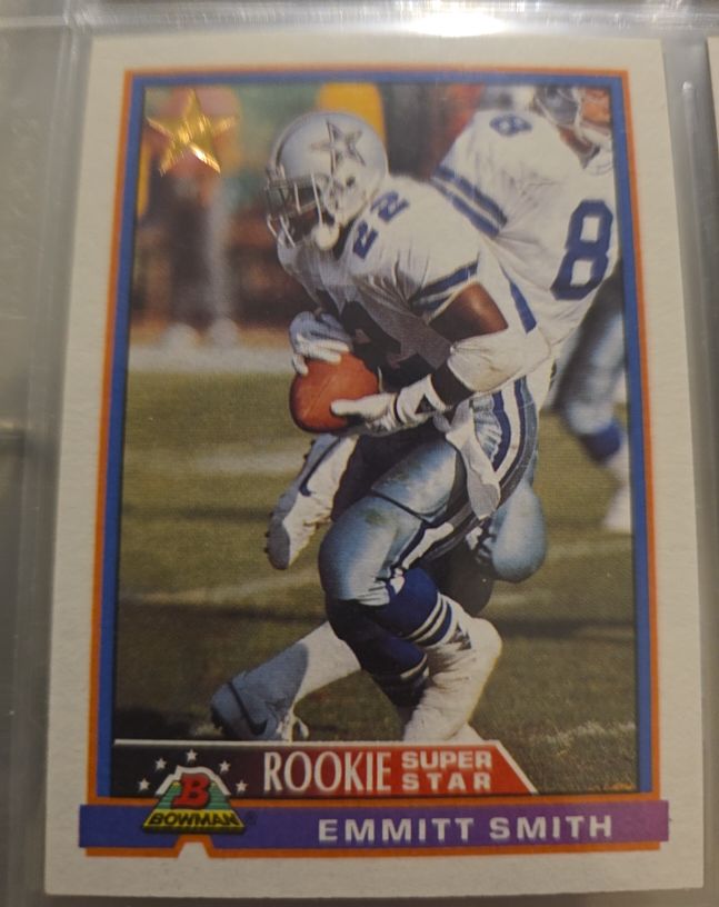 1991 Bowman #3 Emmitt Smith Rookie Superstar — front
