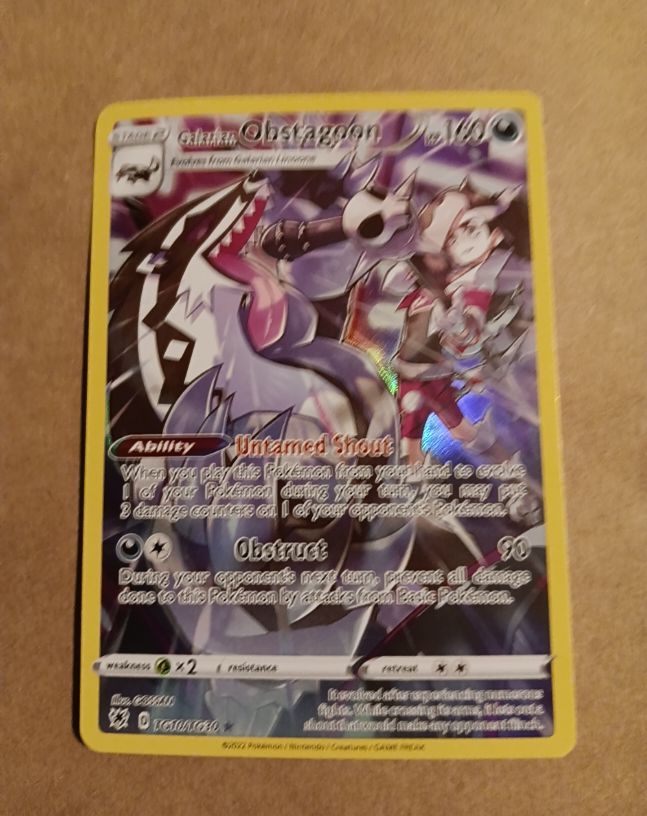 2022 Pokémon Astral Radiance TG10/TG30 Galarian Obstagoon — front