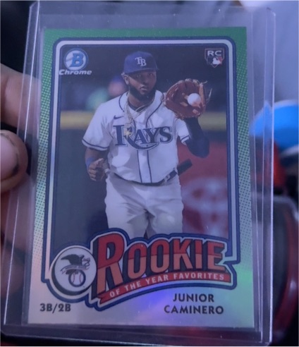 2024 Bowman Chrome Rookie of the Year Favorites #ROY-8 Junior Caminero — front