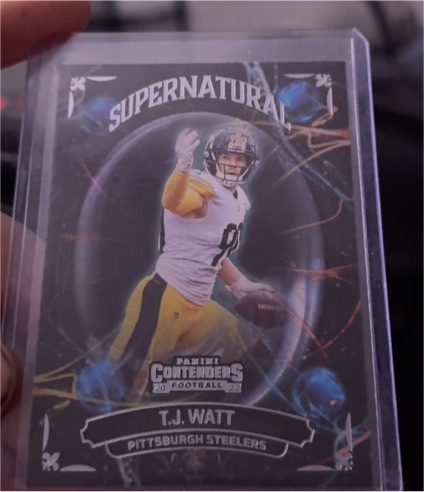 2022 Panini Contenders Supernatural #SN-TJW T.J. Watt — front