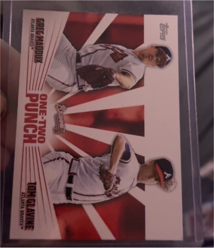2023 Topps Series 1 #12P-1 Greg Maddux / Tom Glavine One-Two Punch — front