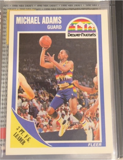 1989-90 Fleer #38 Michael Adams — front
