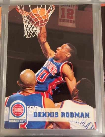 1993-94 NBA Hoops #66 Dennis Rodman Detroit Pistons — front