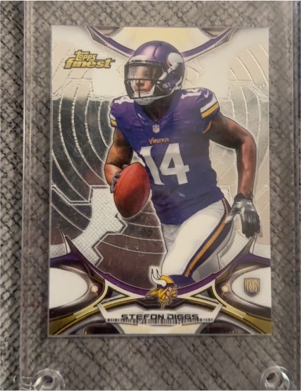 2015 Topps Finest #58 Stefon Diggs — front