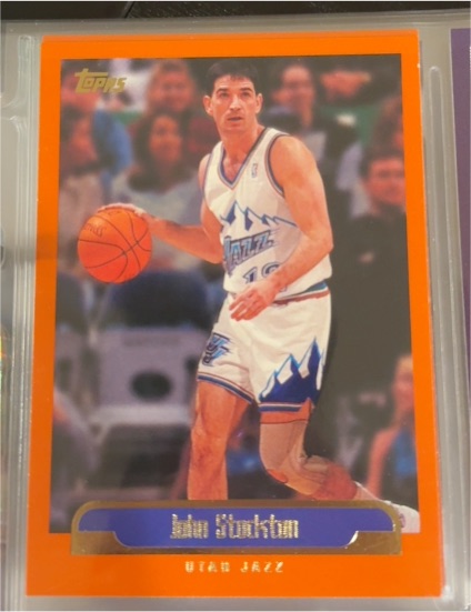1999-00 Topps #25 John Stockton — front
