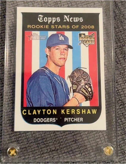 2008 Topps Heritage #595 Clayton Kershaw Rookie Stars of 2008 — front