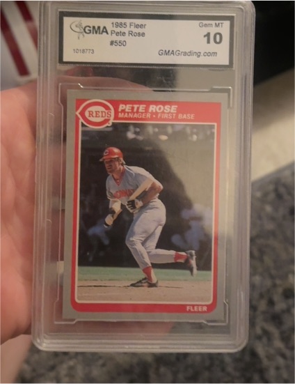 1985 Fleer #550 Pete Rose — front
