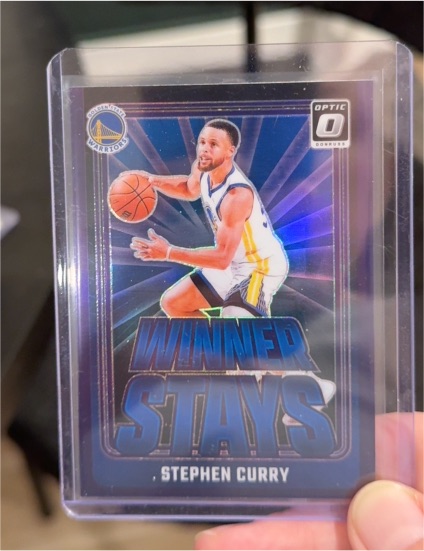 2024-25 Panini Donruss Optic #3 Stephen Curry Winner Stays Blue — front