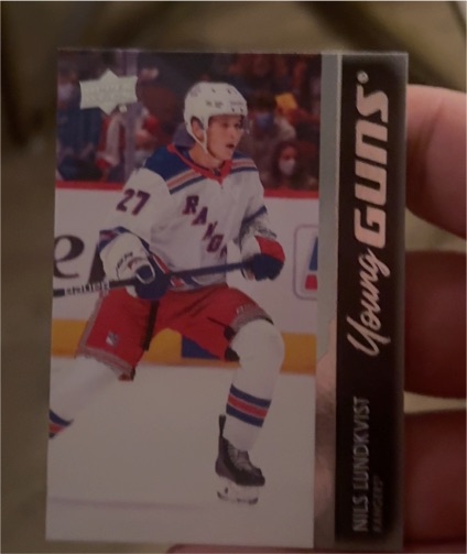 2021-22 Upper Deck Series 2 #456 Nils Lundkvist Young Guns Rookie Card — front