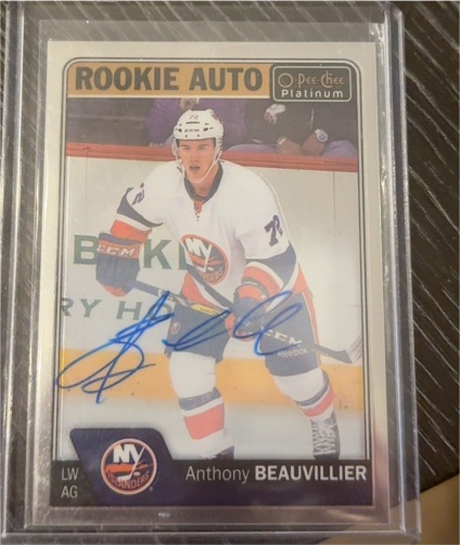2016-17 O-Pee-Chee Platinum #R-AB Anthony Beauvillier Rookie Auto — front