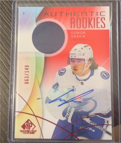 2024-25 Upper Deck SP Game Used Authentic Rookies #256 Conor Geekie — front