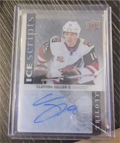 2017-18 Upper Deck Trilogy Ice Scripts #IS-CK Clayton Keller — front
