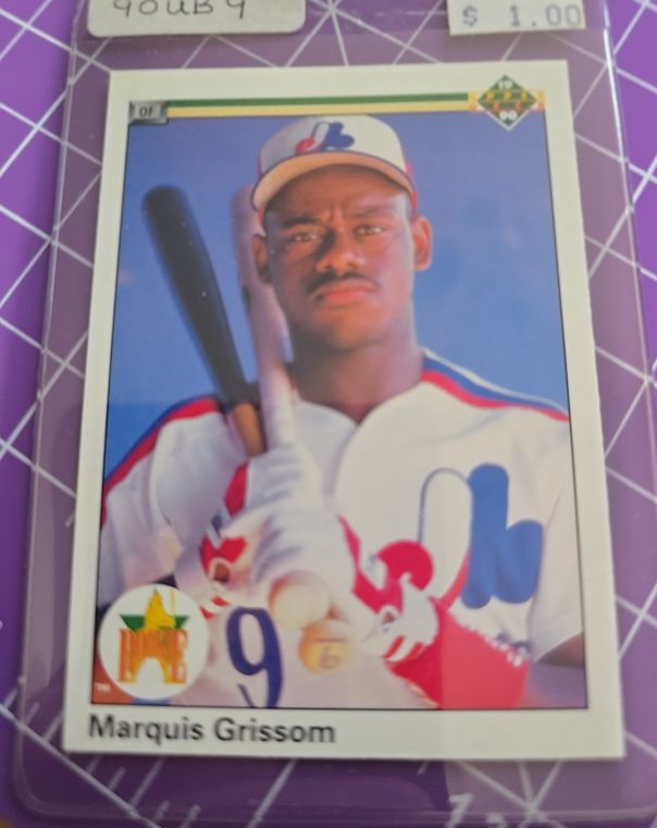 1990 Upper Deck #9 Marquis Grissom — front
