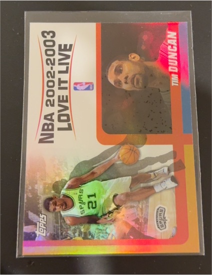 2003-04 Topps Love It Live #LL-TD Tim Duncan — front