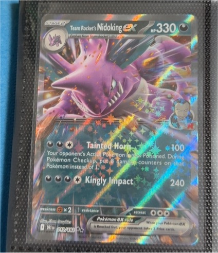 Pokemon TCG Team Rocket's Nidoking ex #119/182 — front