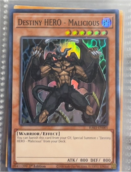 2020 Yu-Gi-Oh! RA03-EN001 Destiny HERO - Malicious — front