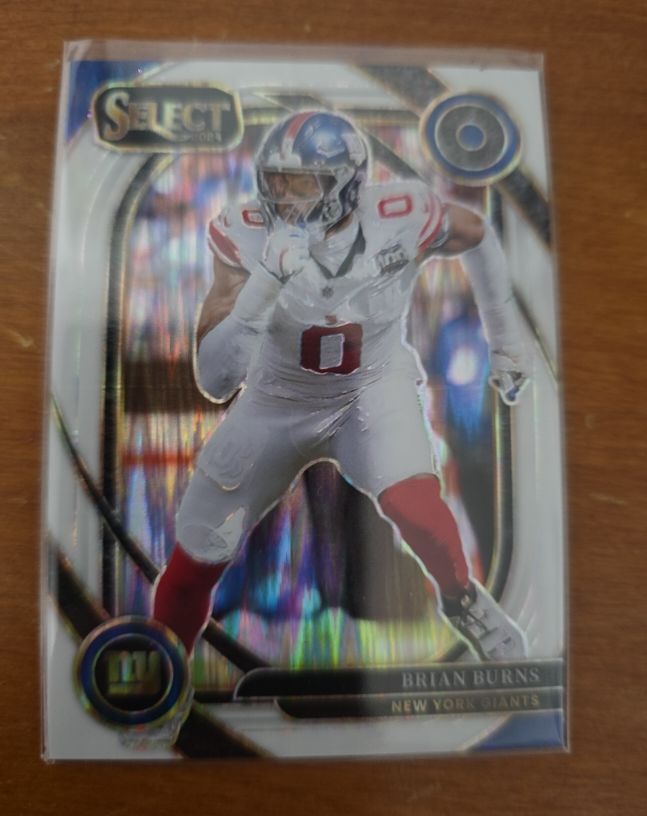 2024 Panini Select #212 Brian Burns Club Level White Shock Prizm — front