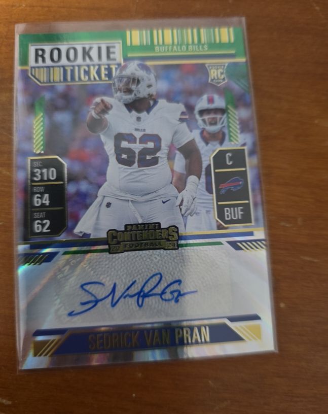 2024 Panini Contenders #229 Sedrick Van Pran Rookie Ticket — front