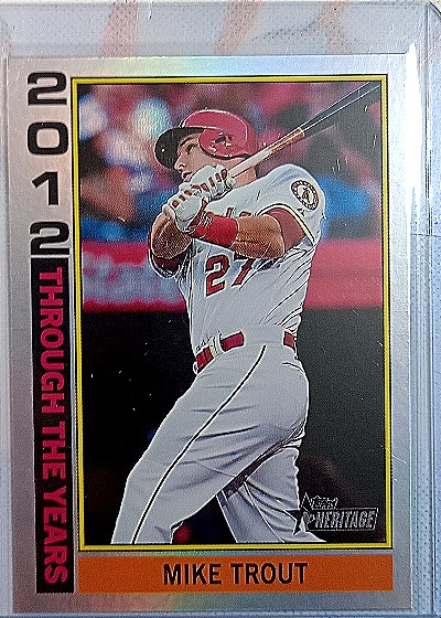 2025 Topps Heritage #TTY-20 Mike Trout Through The Years — front