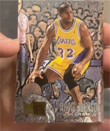 1995-96 Fleer Metal #161 Magic Johnson — front