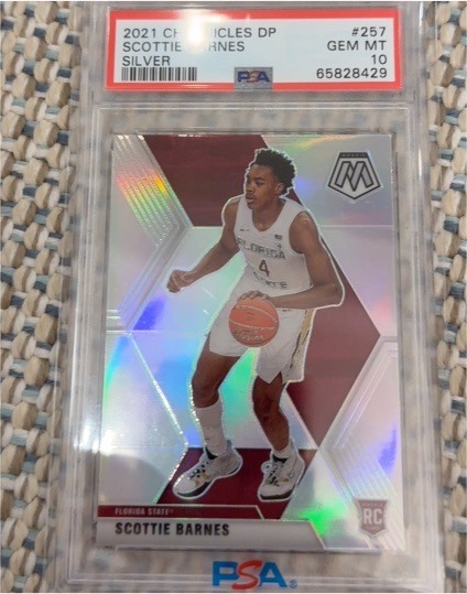 2021 Panini Chronicles Draft Picks Mosaic Silver #257 Scottie Barnes — front
