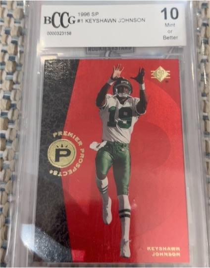 1996 Upper Deck SP #1 Keyshawn Johnson — front