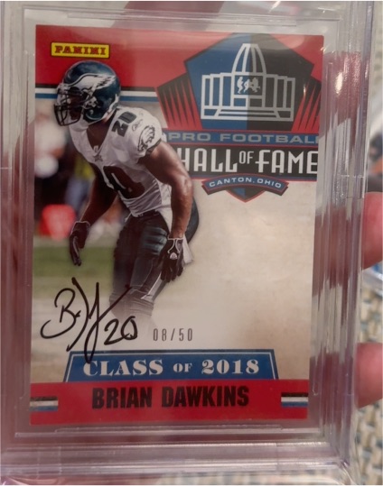 2018 Panini Hall of Fame #08/50 Brian Dawkins — front