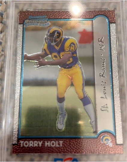 1999 Bowman Chrome #174 Torry Holt Rookie Card — front