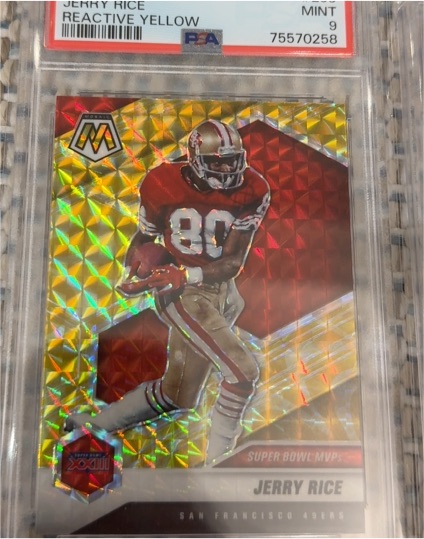 2020 Panini Mosaic Reactive Yellow Jerry Rice — front