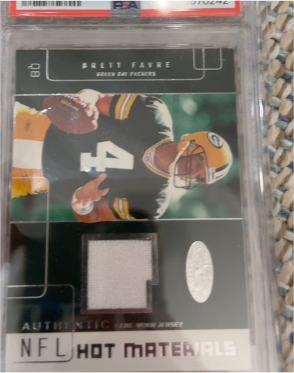 2002 Fleer Hot Prospects Hot Materials #HMBF Brett Favre — front