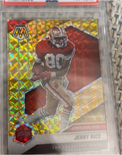 2020 Panini Mosaic Super Bowl MVPs Mosaic Prizm #282 Jerry Rice — front