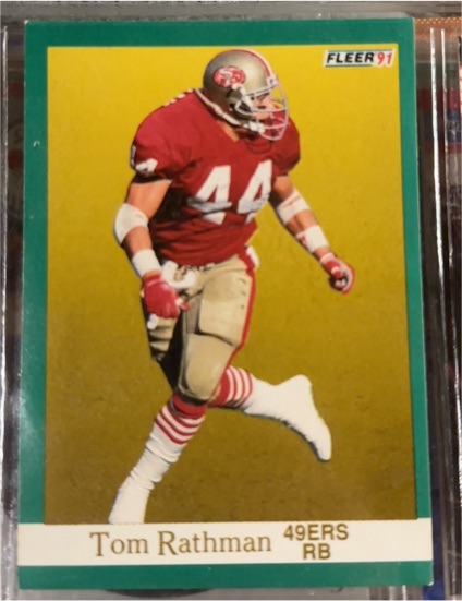 1991 Fleer #362 Tom Rathman — front