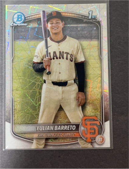 2025 Bowman Chrome #BCP-229 Yulian Barreto — front