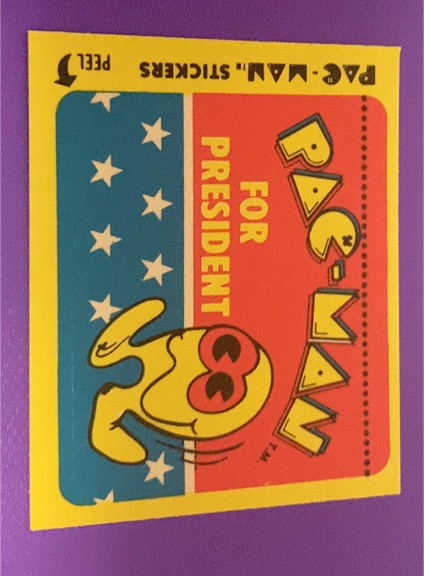 1980 Fleer Pac-Man #12 Pac-Man For President — front