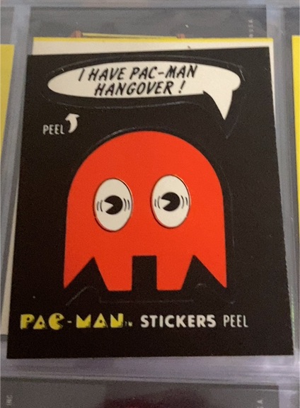 1980 Fleer Pac-Man #15 I Have Pac-Man Hangover Sticker — front